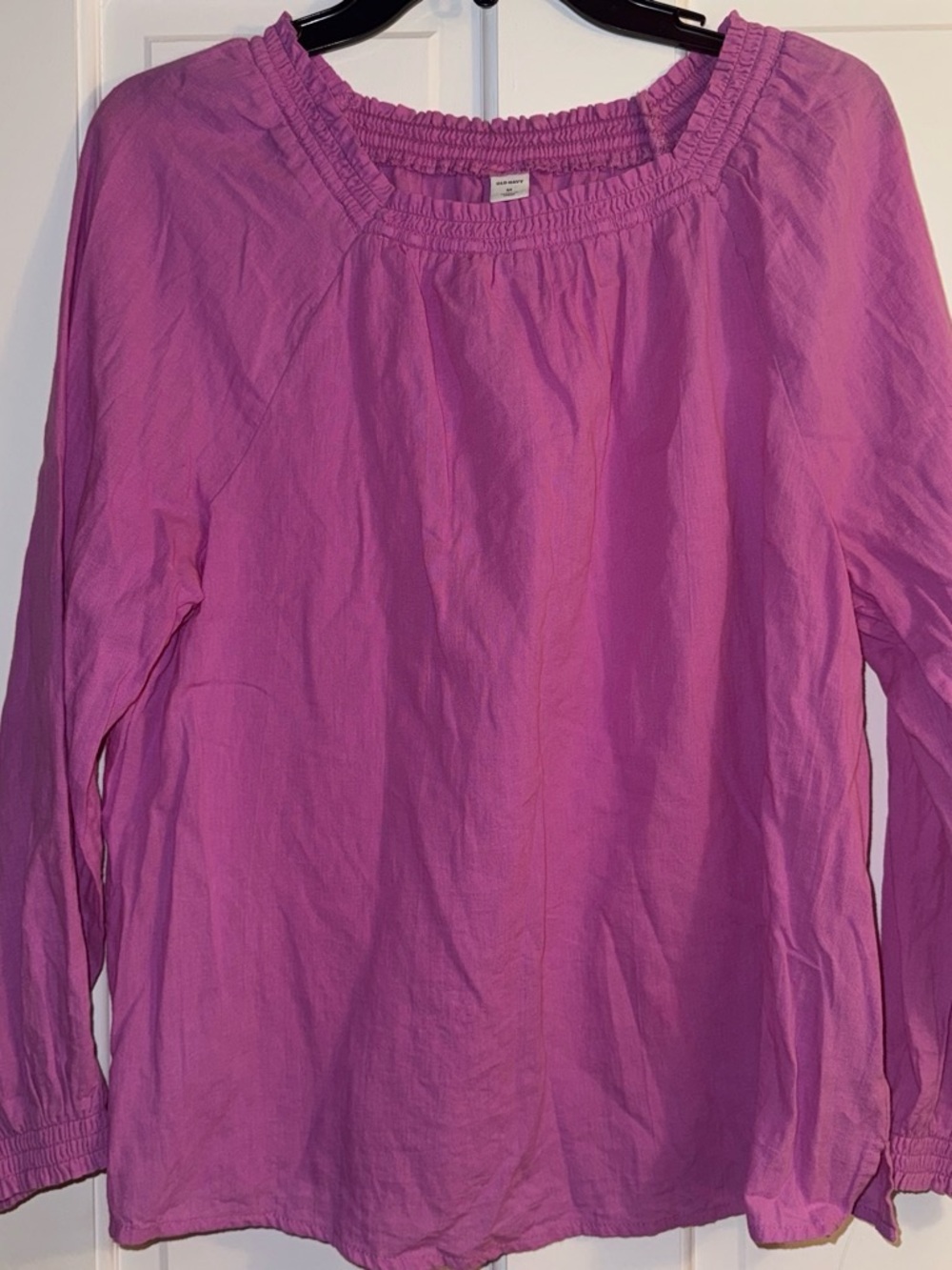 Purple Long Sleeve Peasant Top